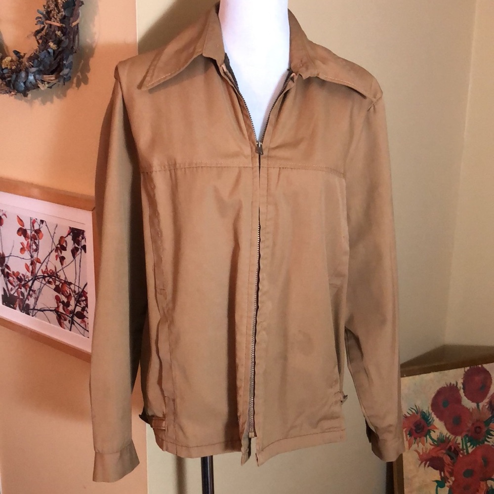 Vintage 50s BONDS of Fifth Avenue size 40 Talon Metal Zip Front Lightweight Jack
